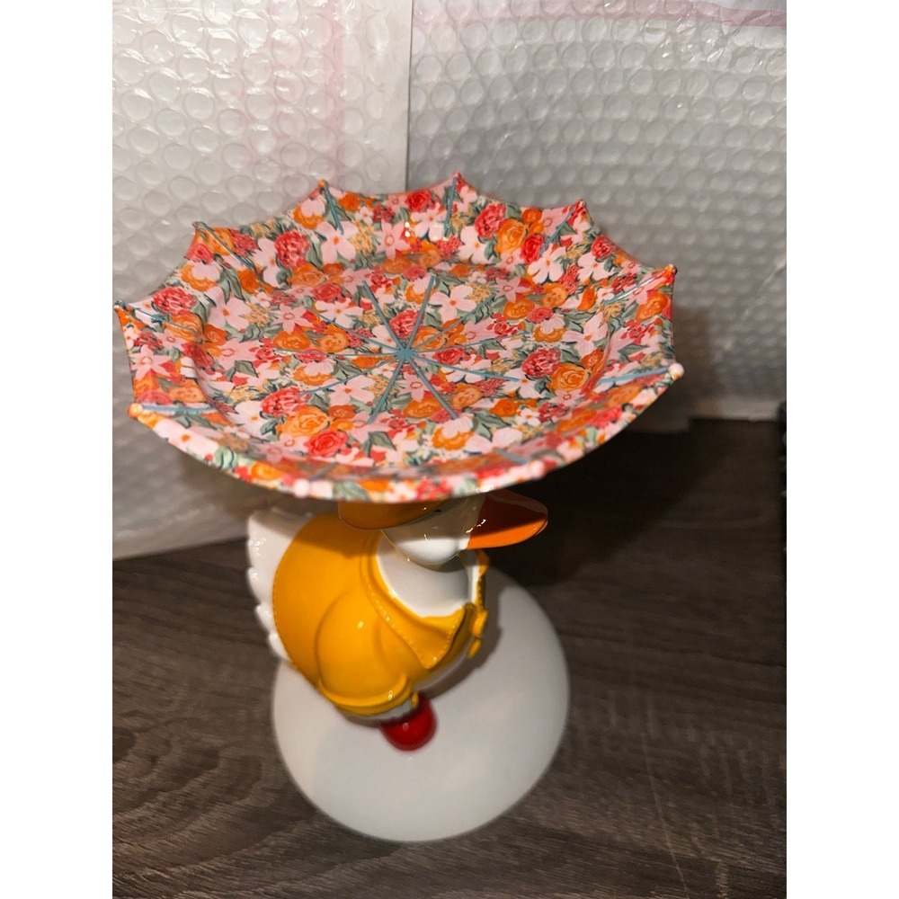 Bath and Body Works Silly Goose 3 wick candle holder duck spring rain umbrella - Picture 6 of 6